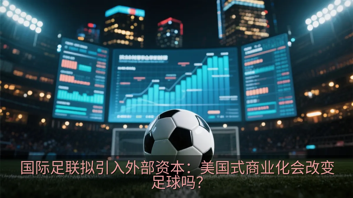 足球与数据图表交织的商业体育概念画面